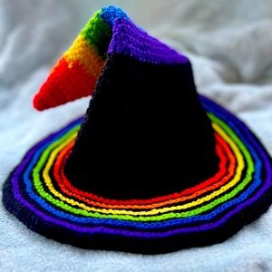 Rainbow witch hat